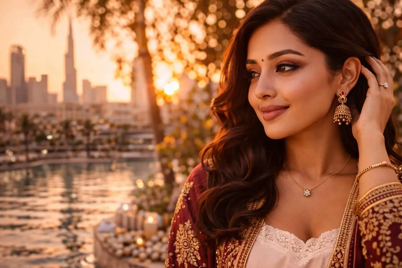 Elegant beauty lounge interior in Dubai