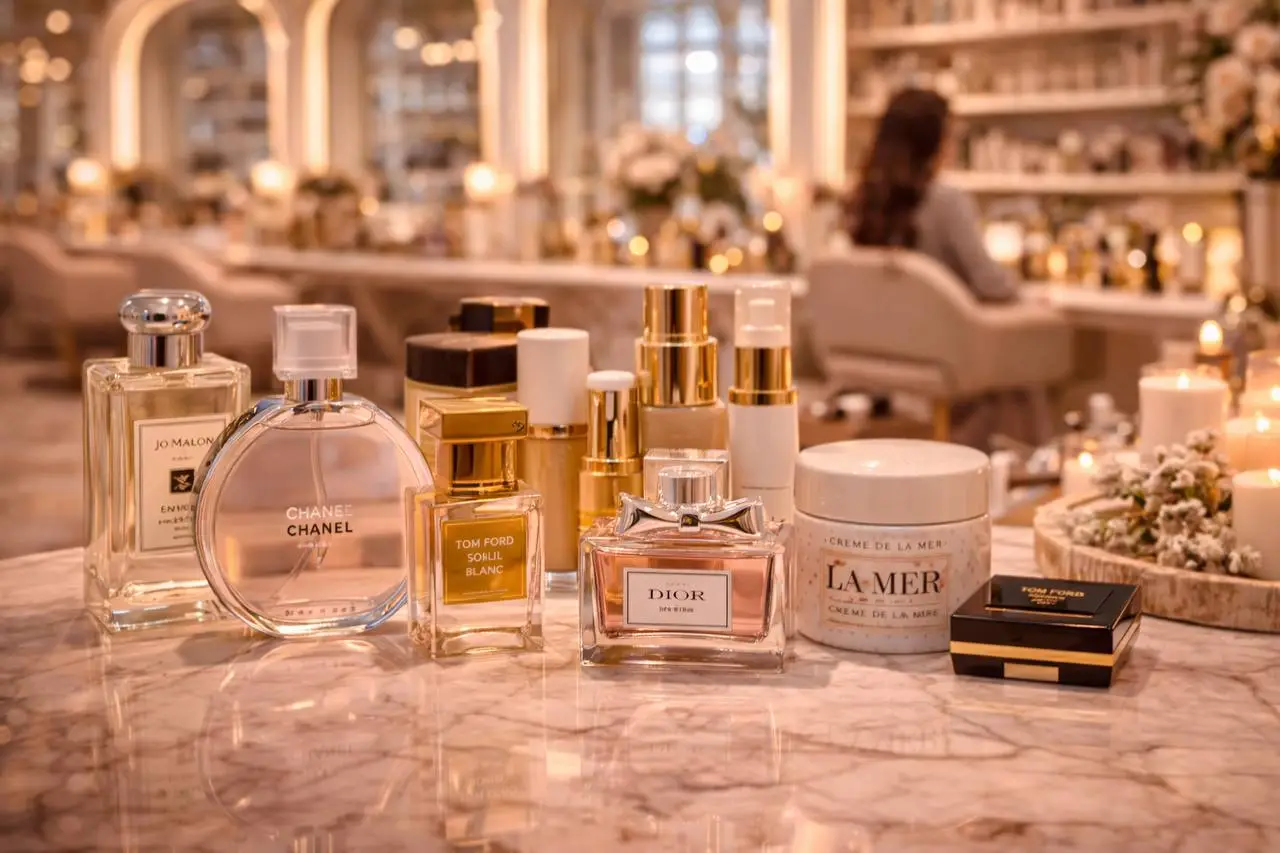 Elegant beauty lounge interior in Dubai